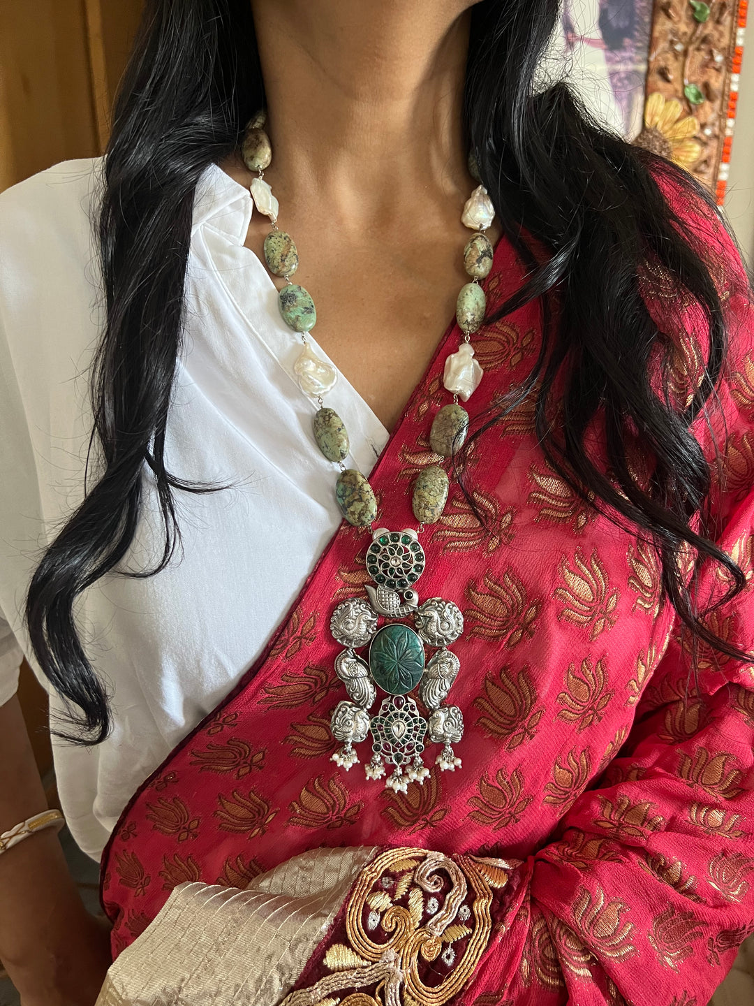 Arizona Turquoise Pure 925 Silver Kemp Pendant Necklace