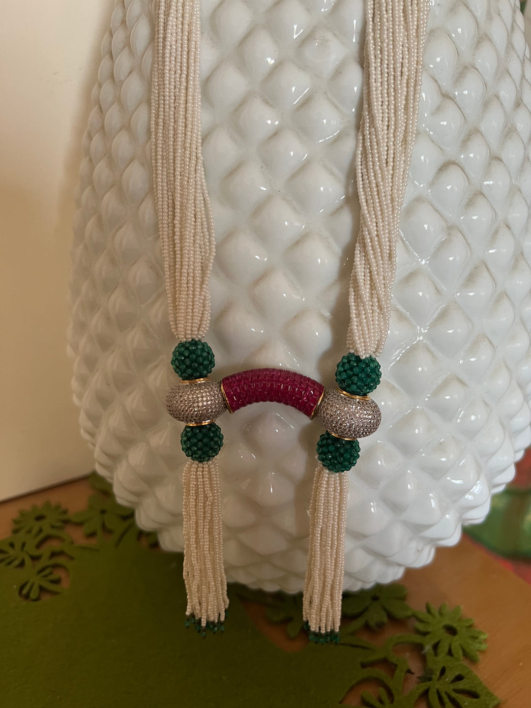 SHIVKA One of a Kind Designer Necklace with Earrings