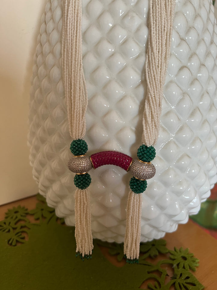 SHIVKA One of a Kind Designer Necklace with Earrings