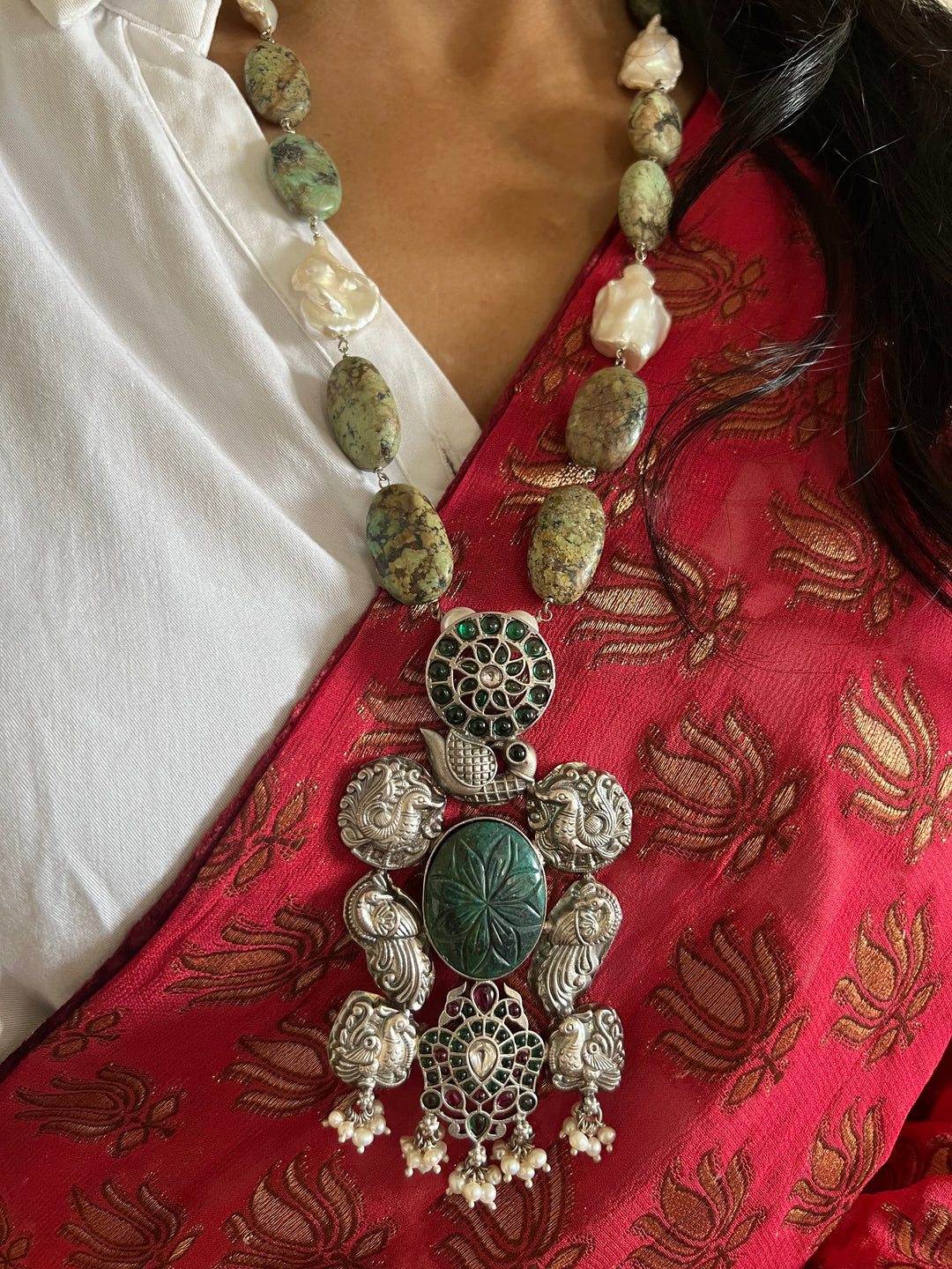 Arizona Turquoise Pure 925 Silver Kemp Pendant Necklace