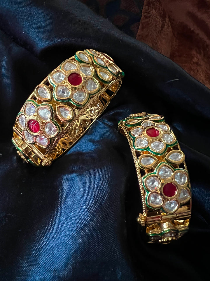 Bridal Kundan Bangles - Set of 2