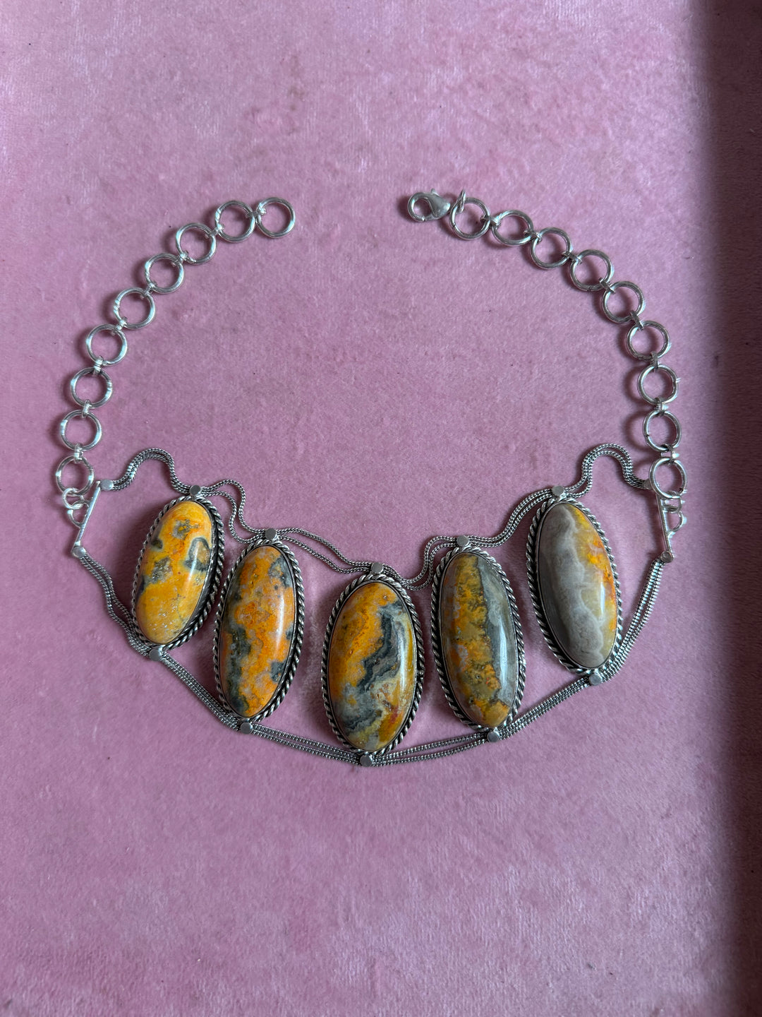 Statement Bumblebee Jasper Choker / One-of-a-kind Jewelry/ Indian Choker