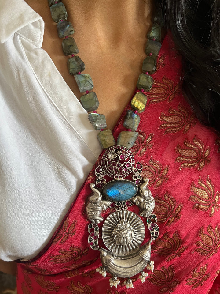 Labradorite Pure 925 Silver Kemp Pendant Necklace