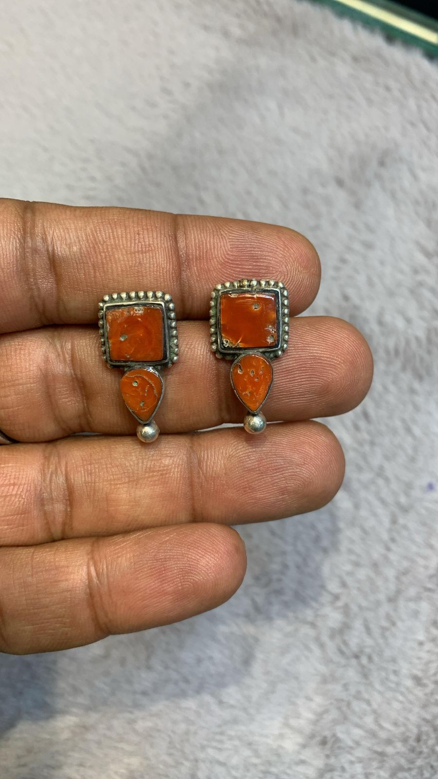 Vintage 925 Silver Coral Choker Set – SHIVKA