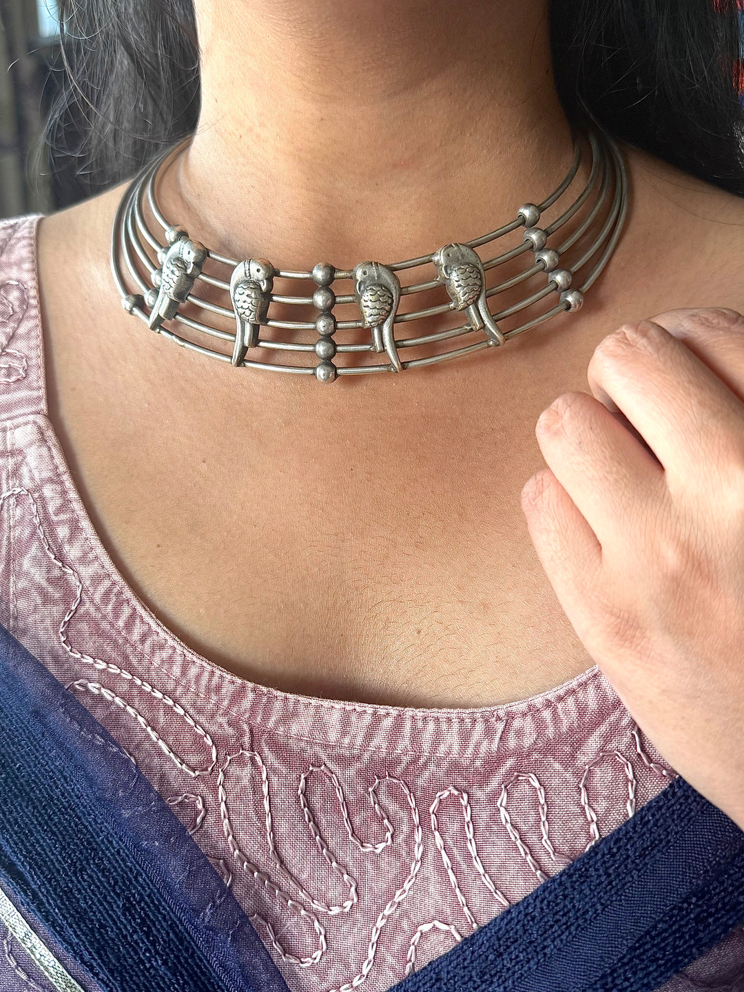 Handmade Tribal Hasli Necklace | Antique Polish Brass Statement Necklace