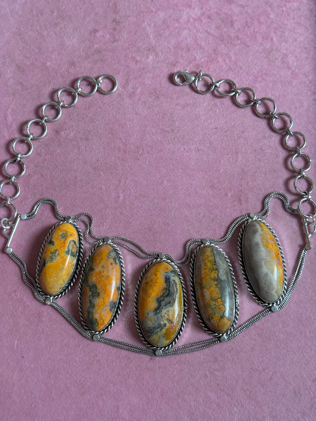 Statement Bumblebee Jasper Choker / One-of-a-kind Jewelry/ Indian Choker