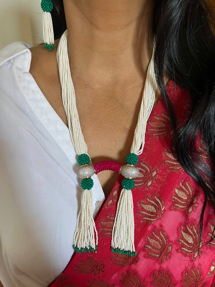 SHIVKA One of a Kind Designer Necklace with Earrings