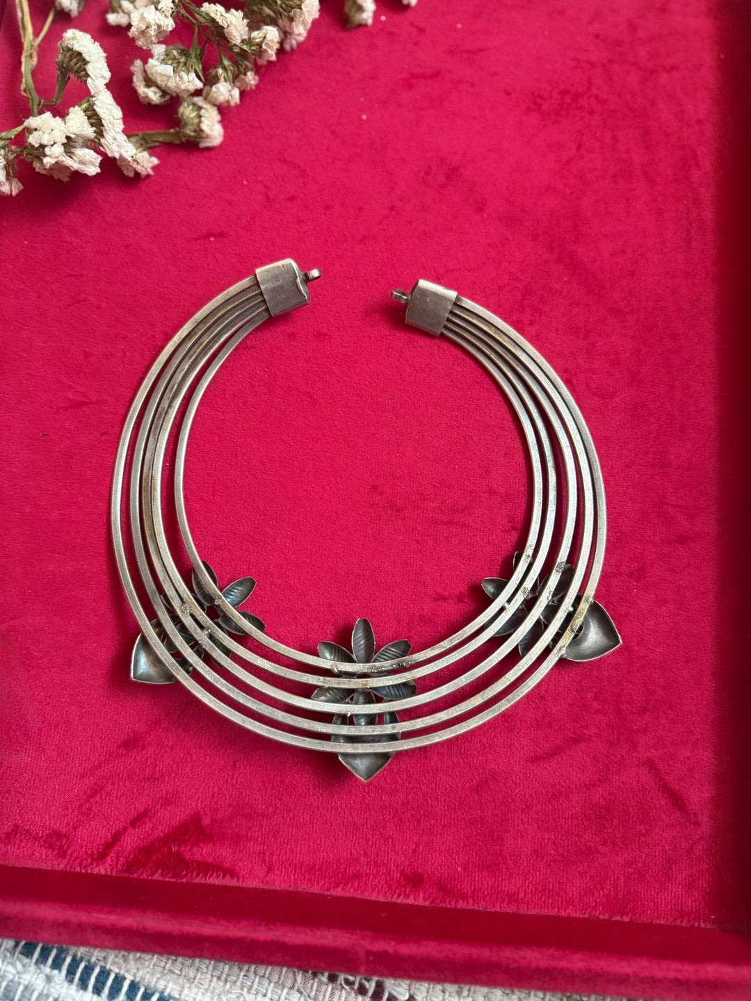 Handmade Tribal Hasli Necklace | Antique Polish Brass Statement Necklace