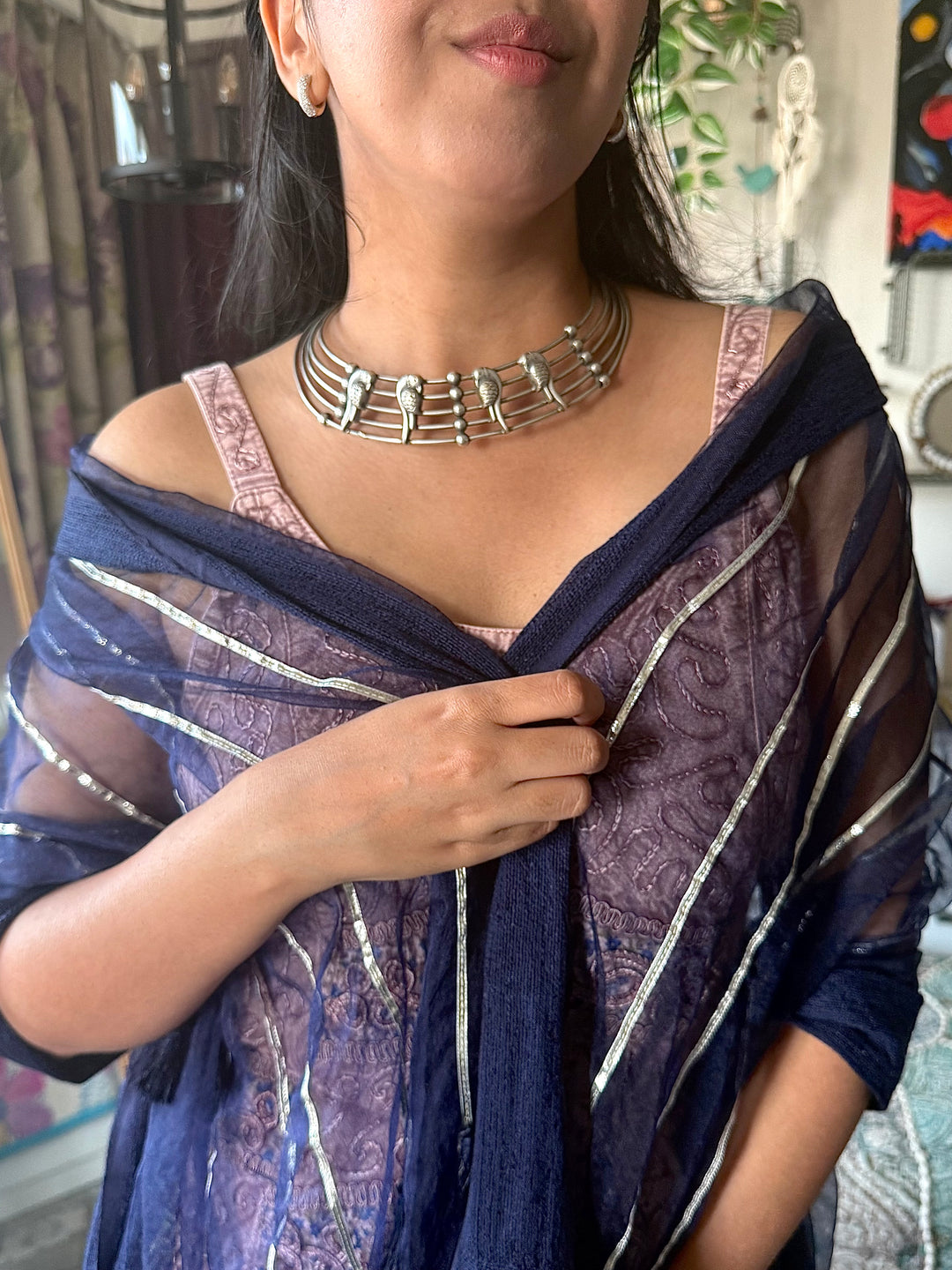 Handmade Tribal Hasli Necklace | Antique Polish Brass Statement Necklace