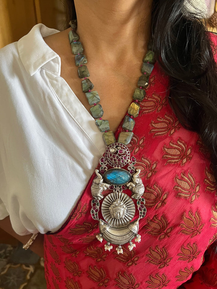 Labradorite Pure 925 Silver Kemp Pendant Necklace