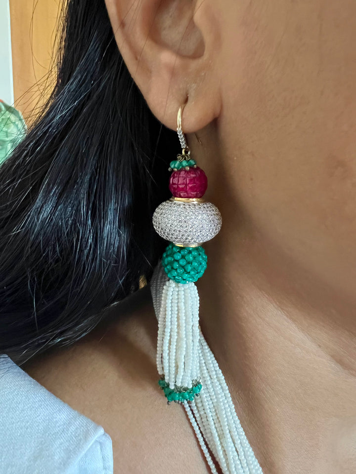 SHIVKA One of a Kind Designer Necklace with Earrings