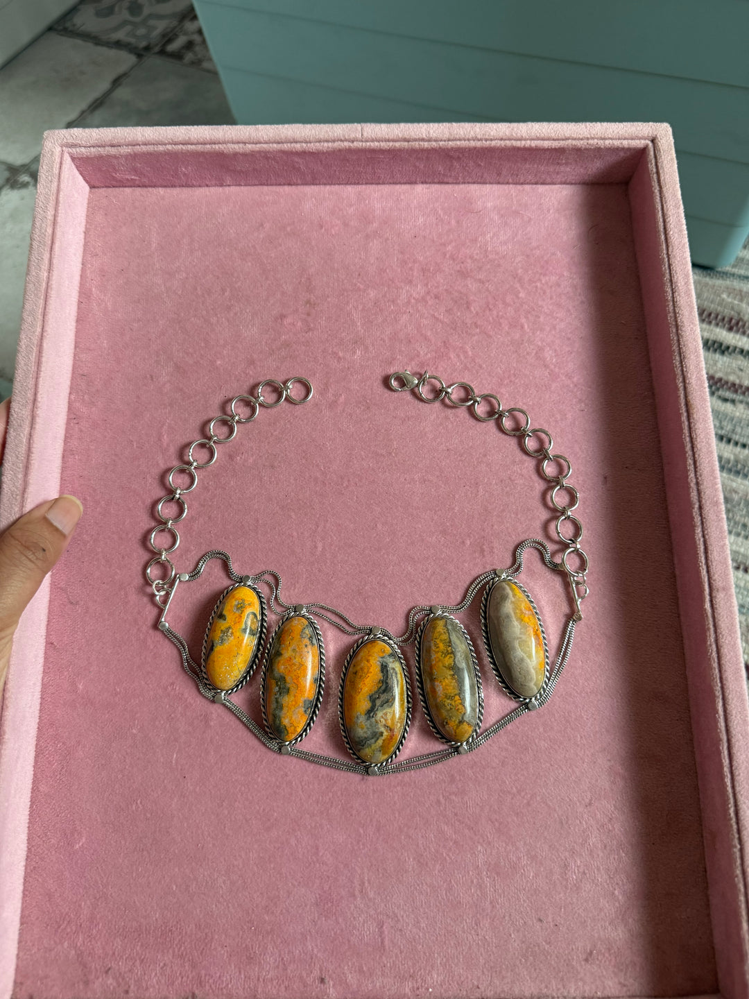 Statement Bumblebee Jasper Choker / One-of-a-kind Jewelry/ Indian Choker