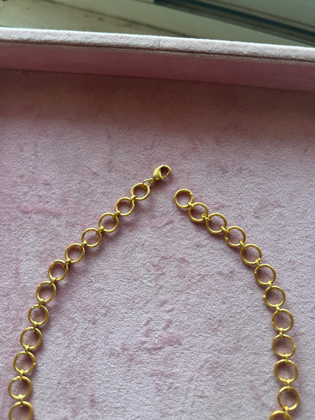 Handmade Black Onyx Statement Necklace | Gold Polish Brass Adjustable Necklace by SHIVKA