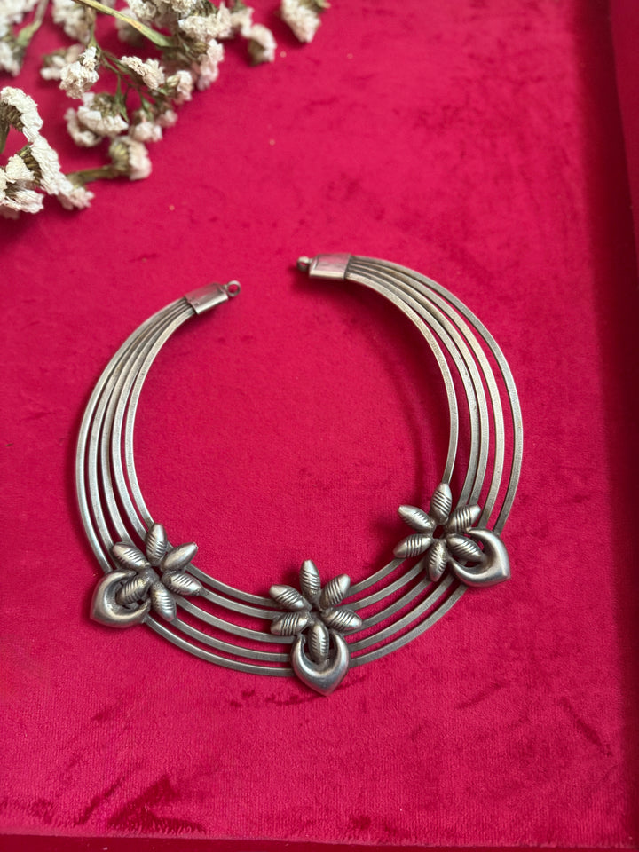 Handmade Tribal Hasli Necklace | Antique Polish Brass Statement Necklace