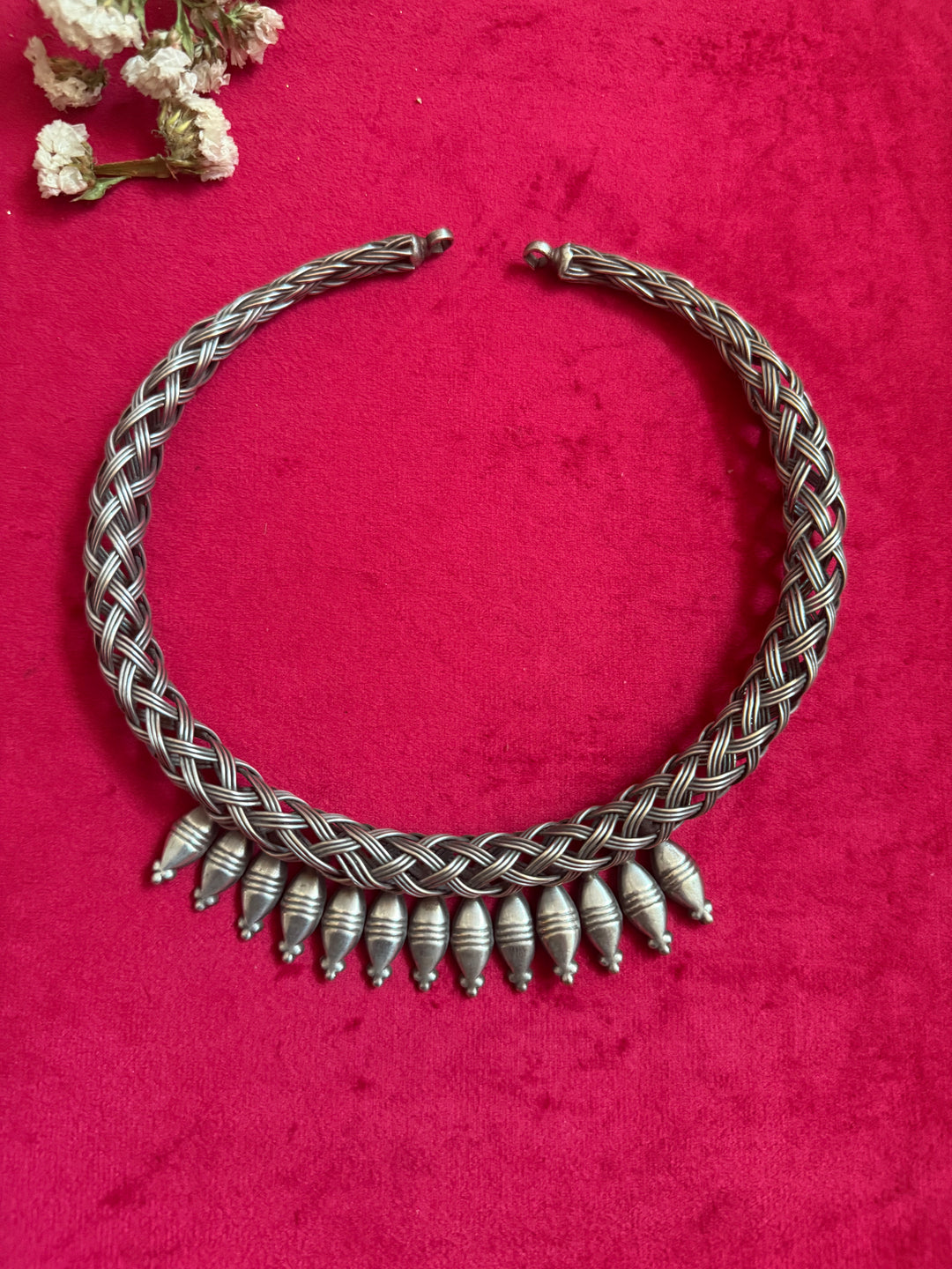 Handmade Tribal Hasli Necklace | Antique Polish Brass Statement Necklace