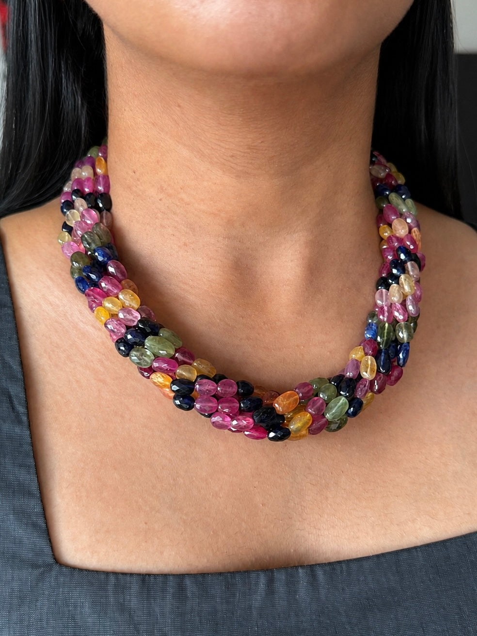 Multi Sapphire Necklace