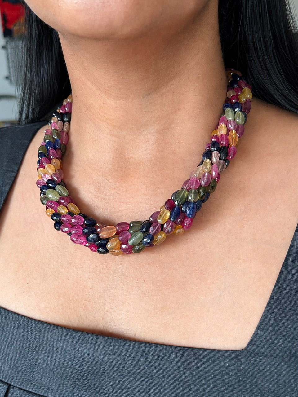 Multi Sapphire Necklace
