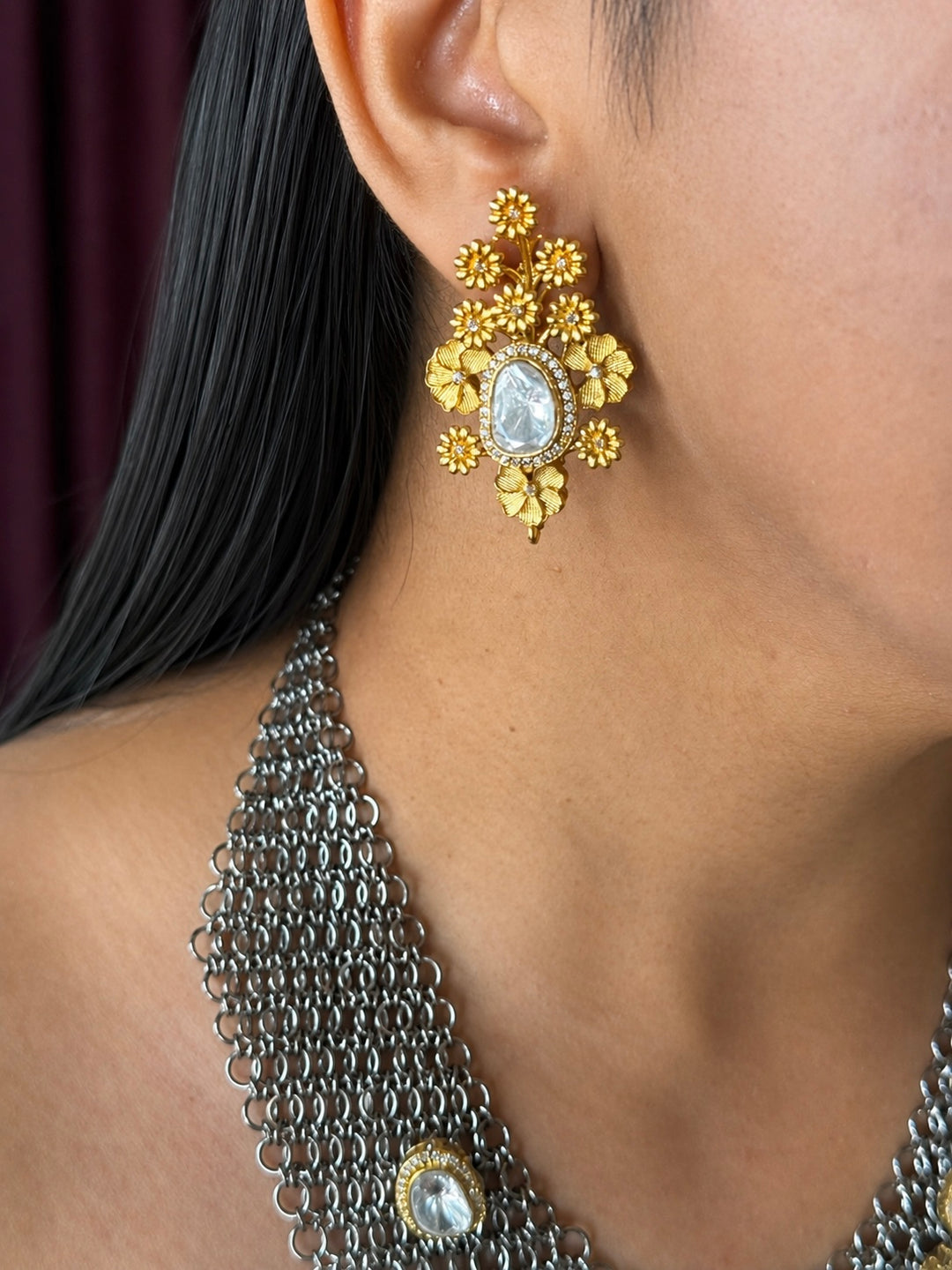 Handmade Bird Designer Necklace Set | Gold & Black Rhodium | SHIVKA