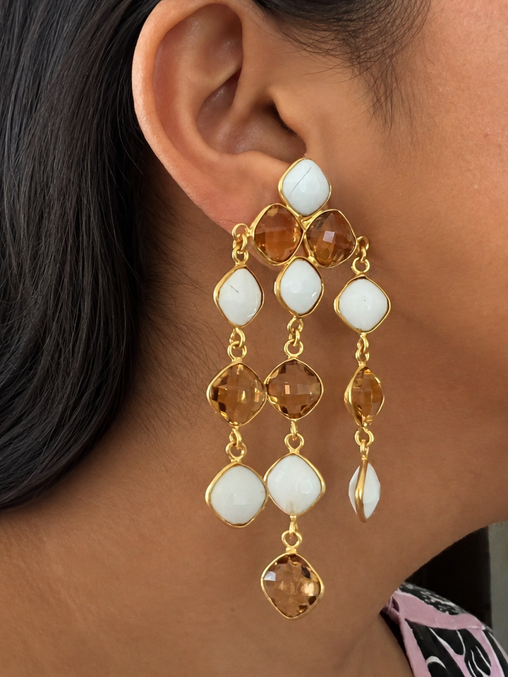 Statement Gemstones Earrings