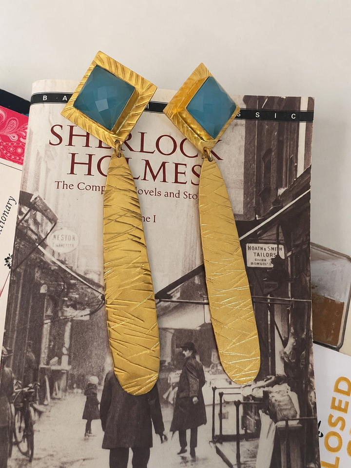 Statement Chalcedony Long Danglers