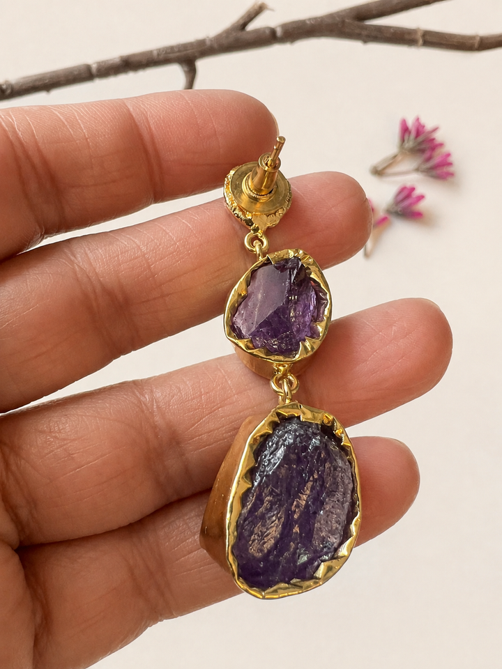 Raw Gemstone Earrings