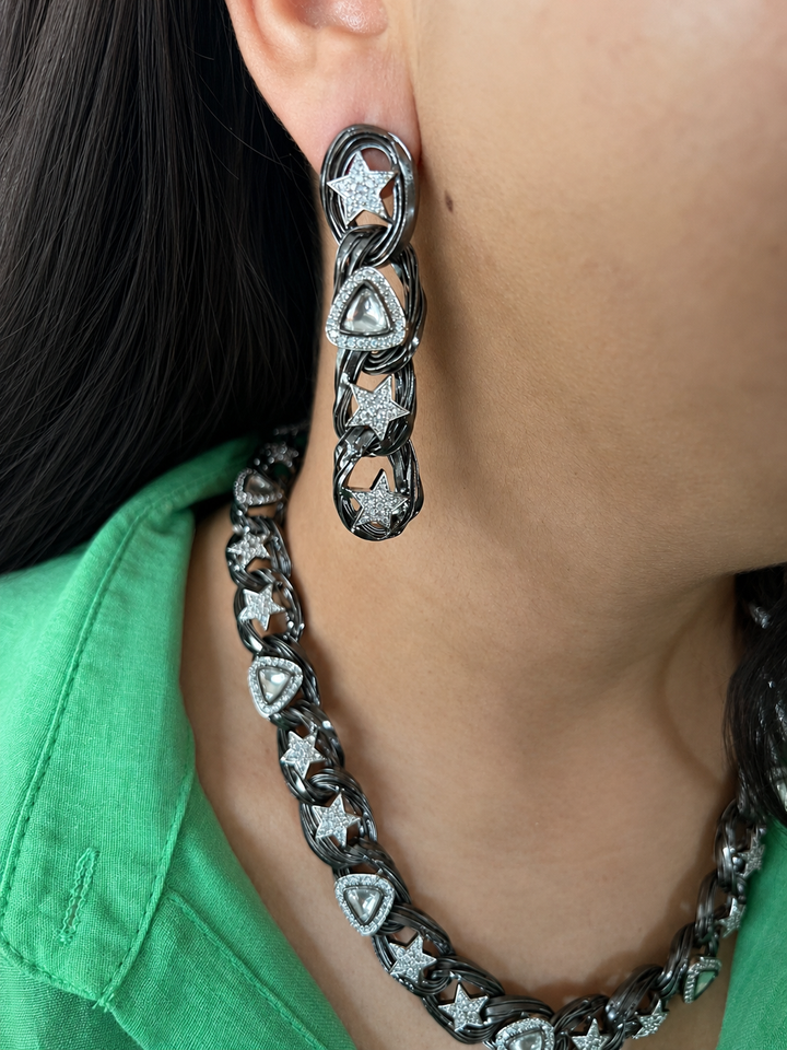 Designer Embellished Necklace Set with Bracelet - Unmatched Quality and Style