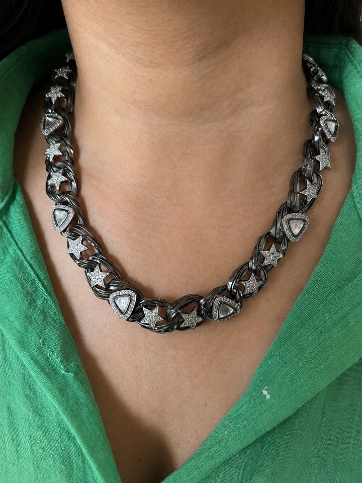 Designer Embellished Necklace Set with Bracelet - Unmatched Quality and Style