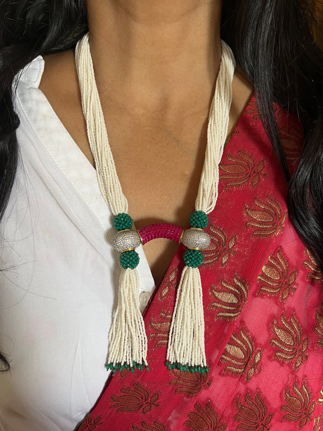 SHIVKA One of a Kind Designer Necklace with Earrings