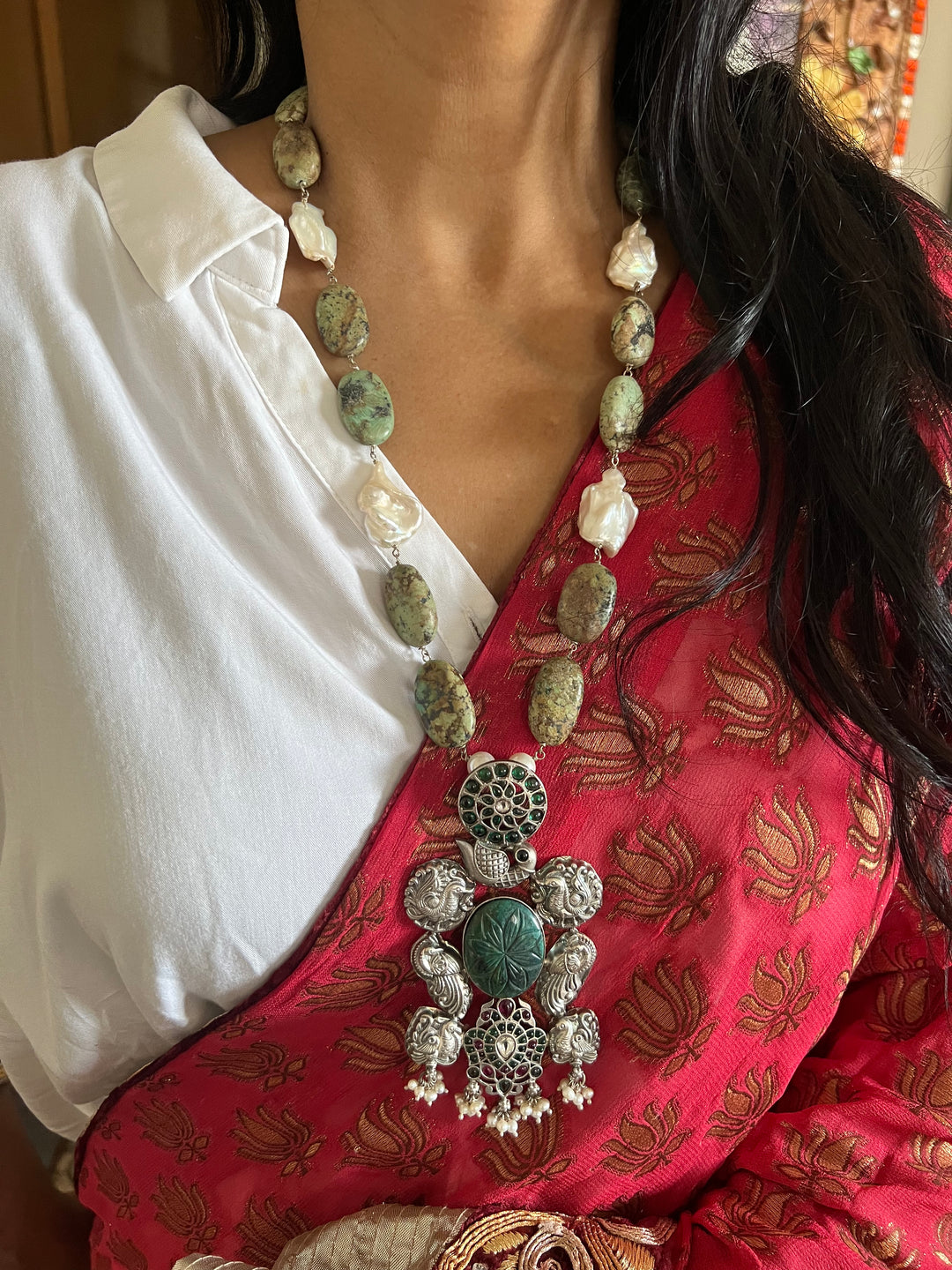 Arizona Turquoise Pure 925 Silver Kemp Pendant Necklace