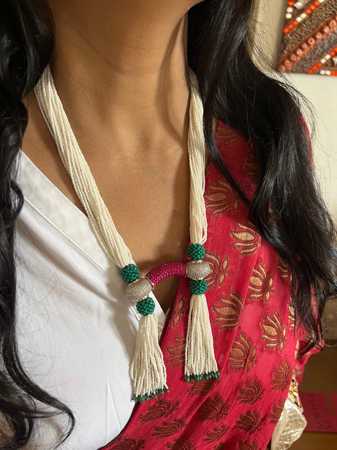 SHIVKA One of a Kind Designer Necklace with Earrings