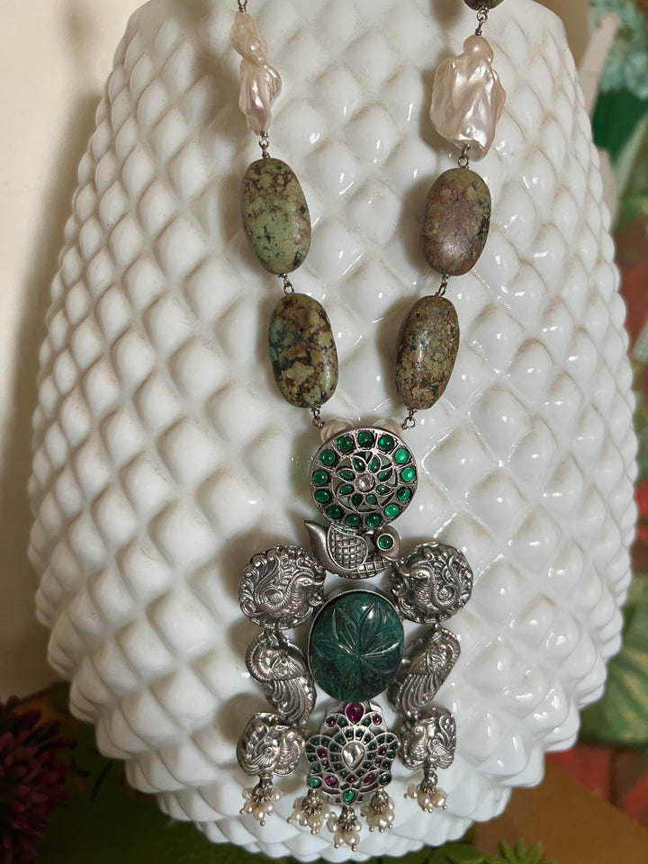 Arizona Turquoise Pure 925 Silver Kemp Pendant Necklace