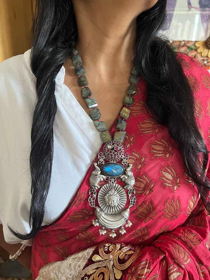 Labradorite Pure 925 Silver Kemp Pendant Necklace