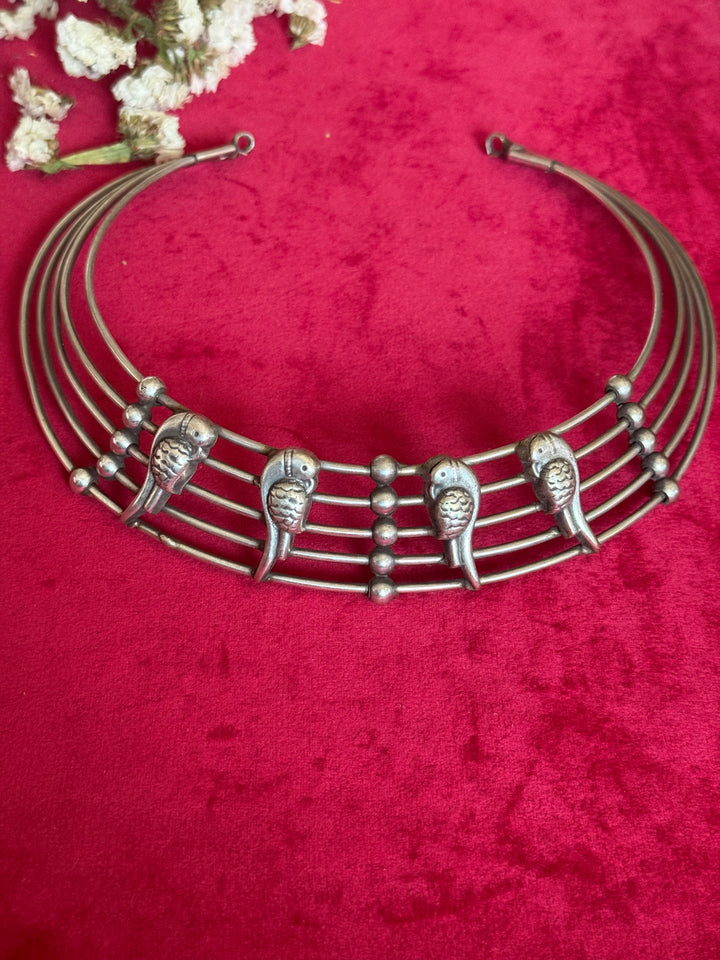 Handmade Tribal Hasli Necklace | Antique Polish Brass Statement Necklace