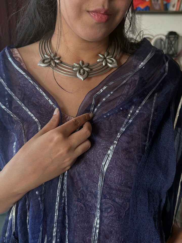 Handmade Tribal Hasli Necklace | Antique Polish Brass Statement Necklace