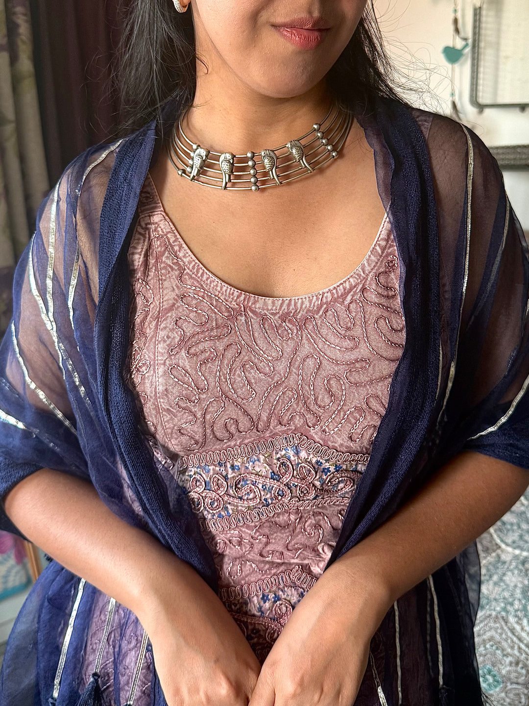 Handmade Tribal Hasli Necklace | Antique Polish Brass Statement Necklace