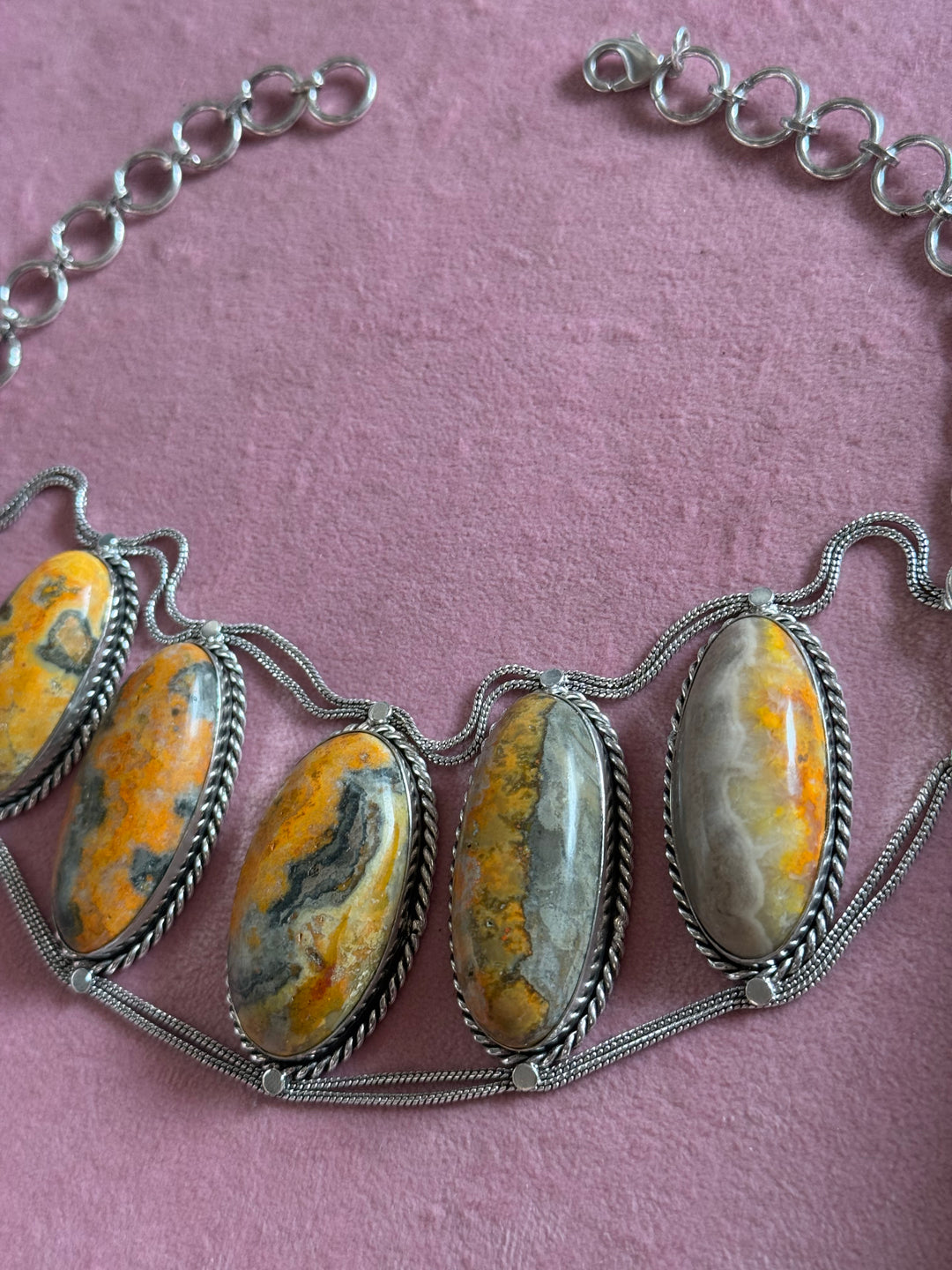 Statement Bumblebee Jasper Choker / One-of-a-kind Jewelry/ Indian Choker