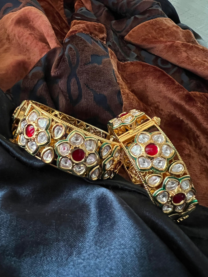 Bridal Kundan Bangles - Set of 2