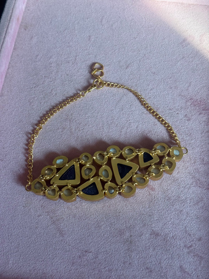 Statement Choker – Gold Brass, Adjustable Necklace