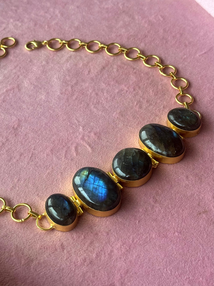Statement Labradorite Choker / One of a kind Jewellery/ Indian Choker