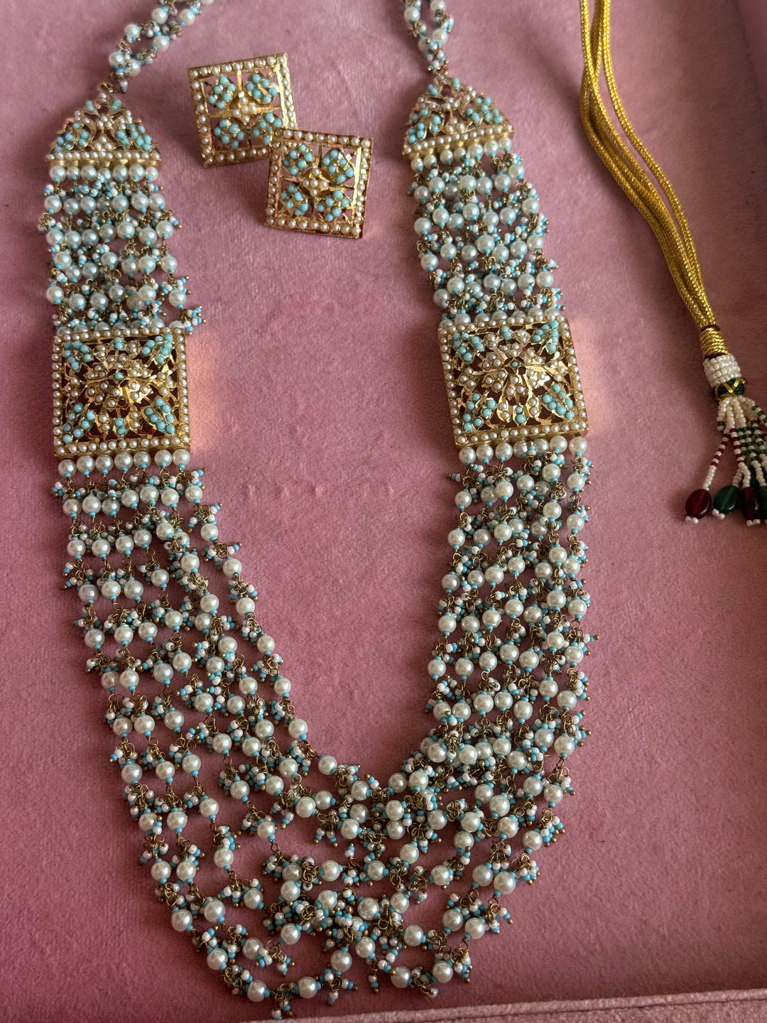 Handmade Jadau Necklace Set 18K Gold Plated | SHIVKA