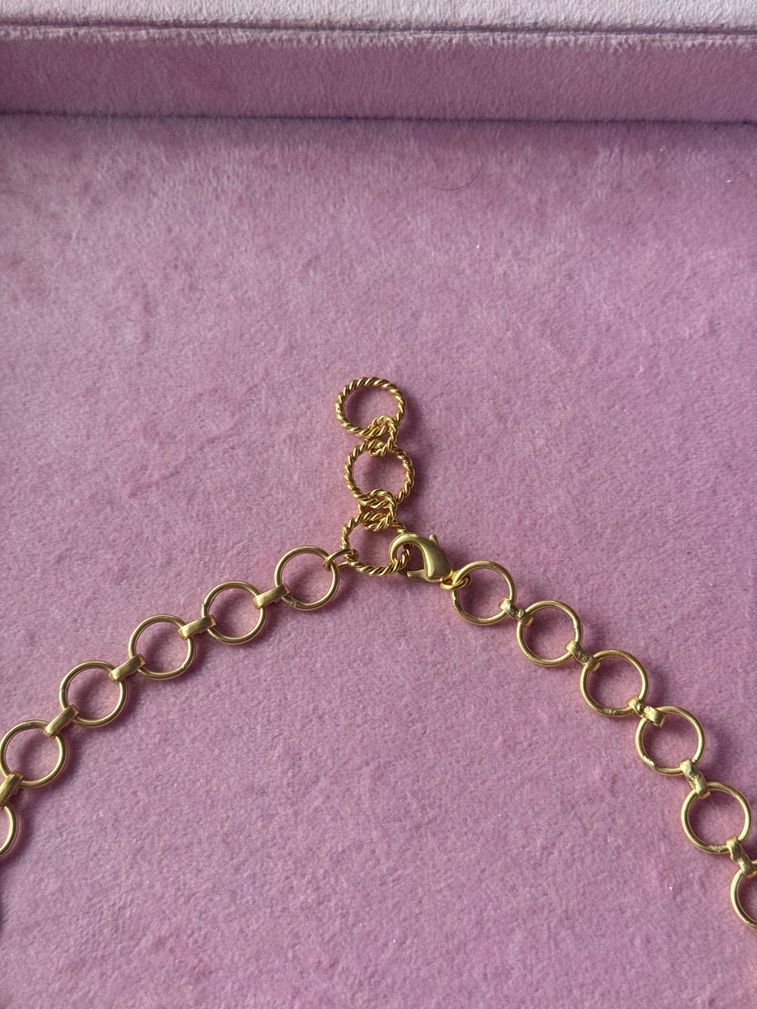 Labradorite Choker – Gold Brass, Adjustable Necklace