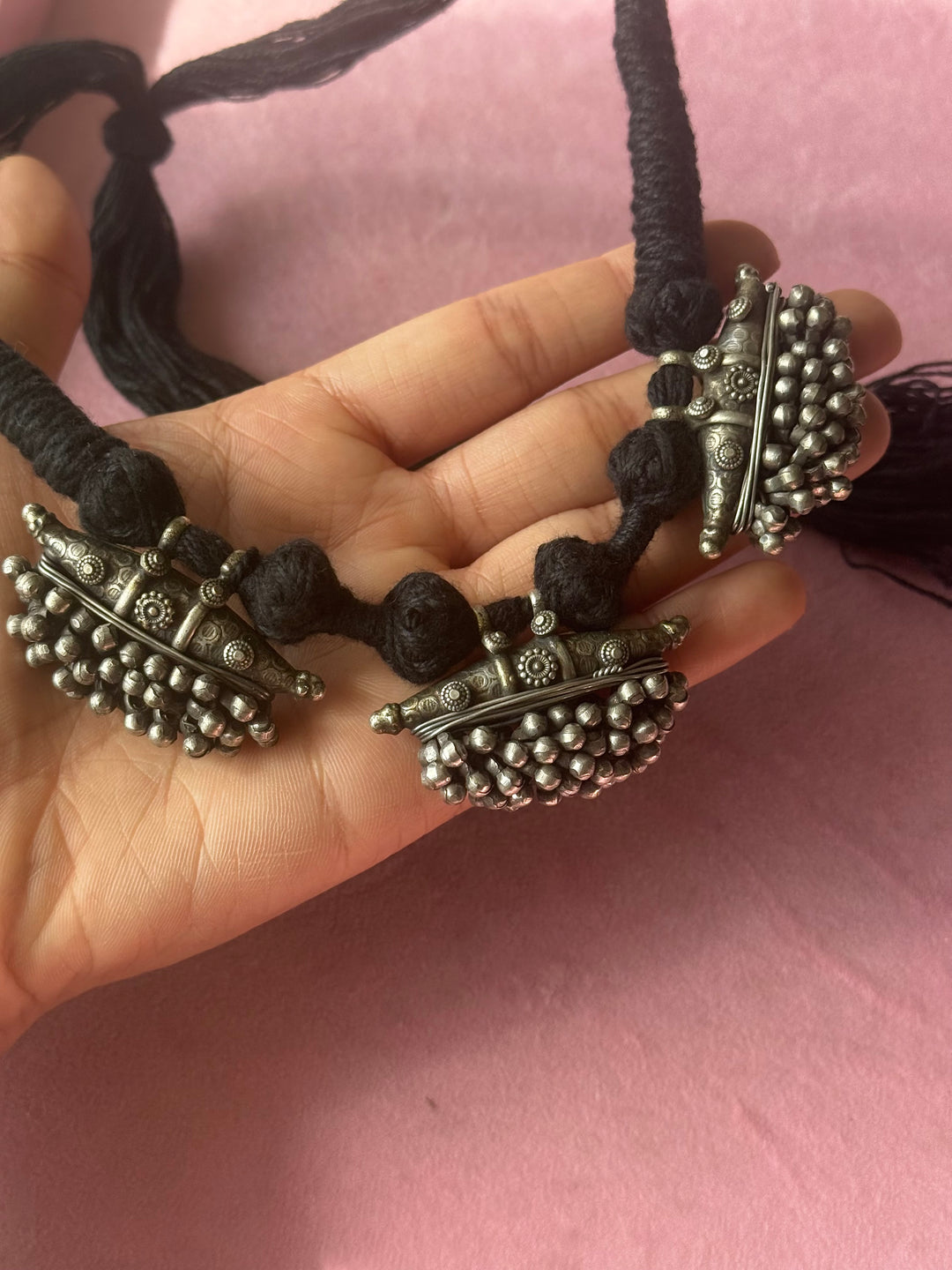 Handmade Tribal Antique Brass Statement Necklace | Adjustable Dori Artisan Jewelry