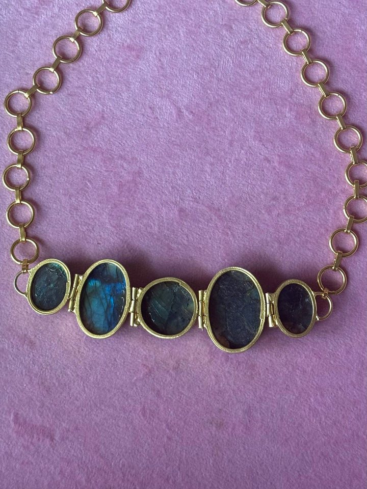 Statement Labradorite Choker / One of a kind Jewellery/ Indian Choker