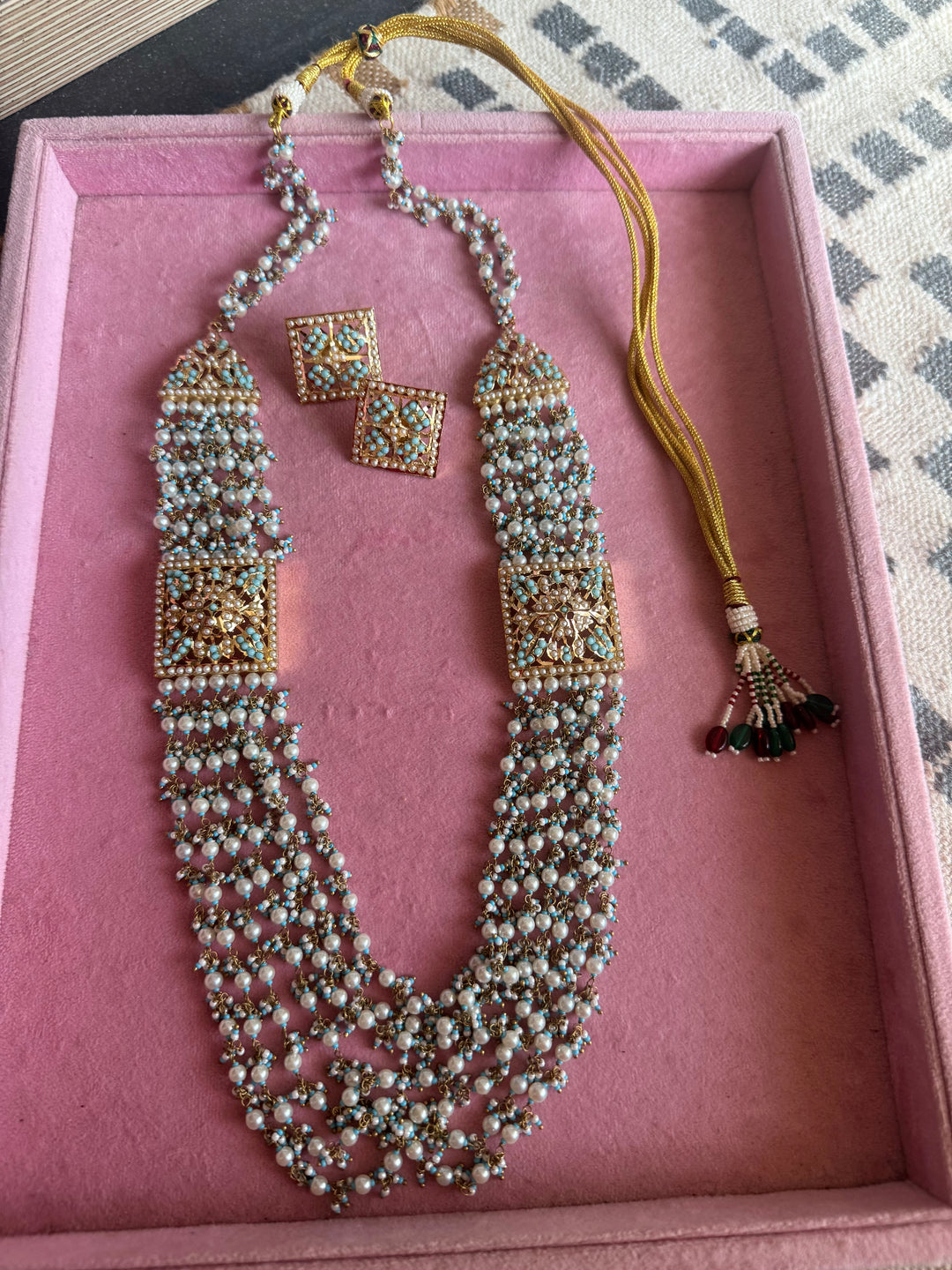 Handmade Jadau Necklace Set 18K Gold Plated | SHIVKA