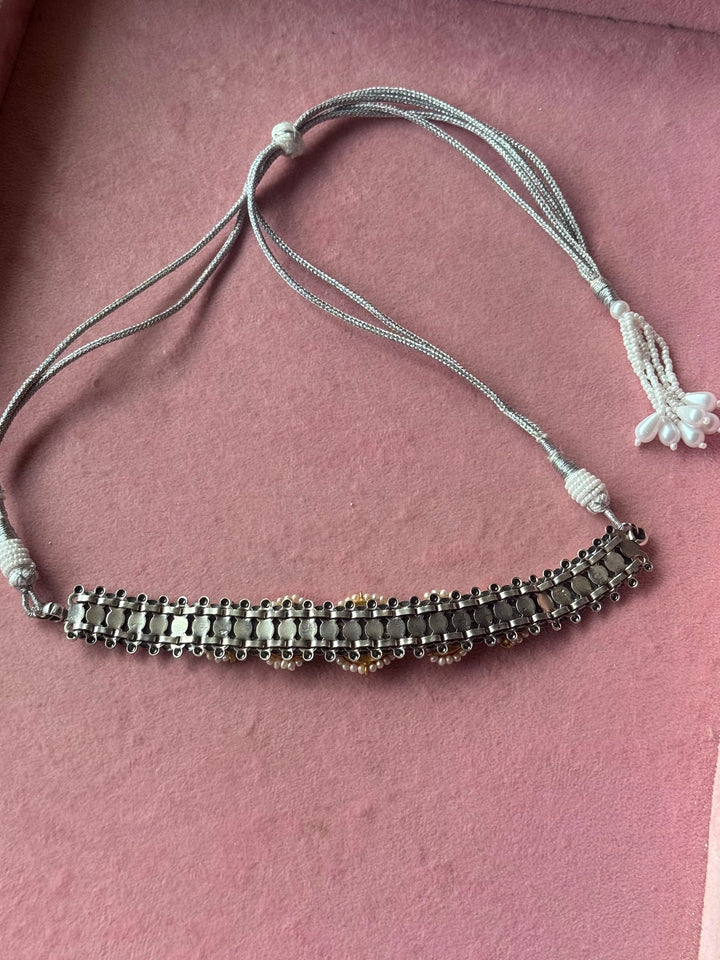 Pure 925 Silver Kundan Choker
