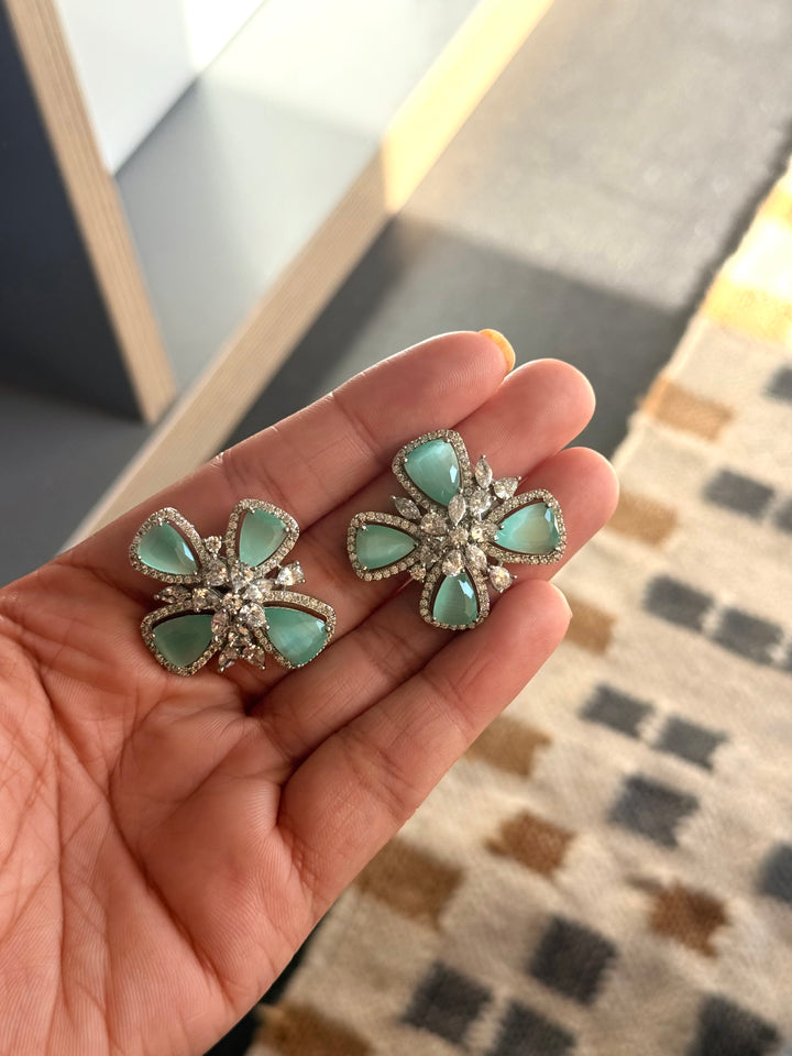Mint Green CZ Studs