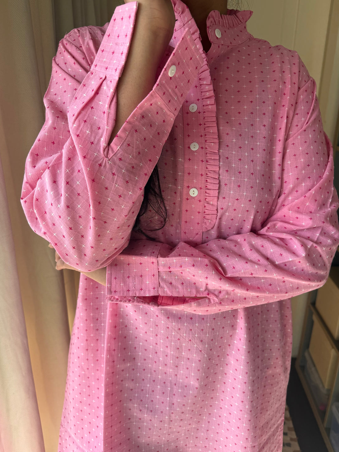 Indian Print Cotton Nightwear/ Handcrafted Nightwear / Loungewear