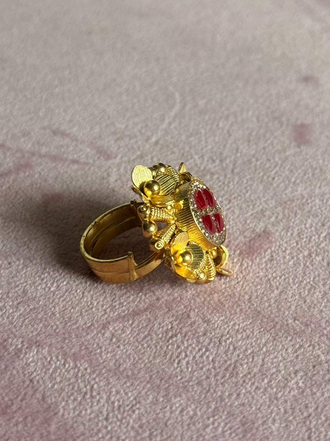 925 Silver Antique CZ Handmade Ring | Adjustable | SHIVKA