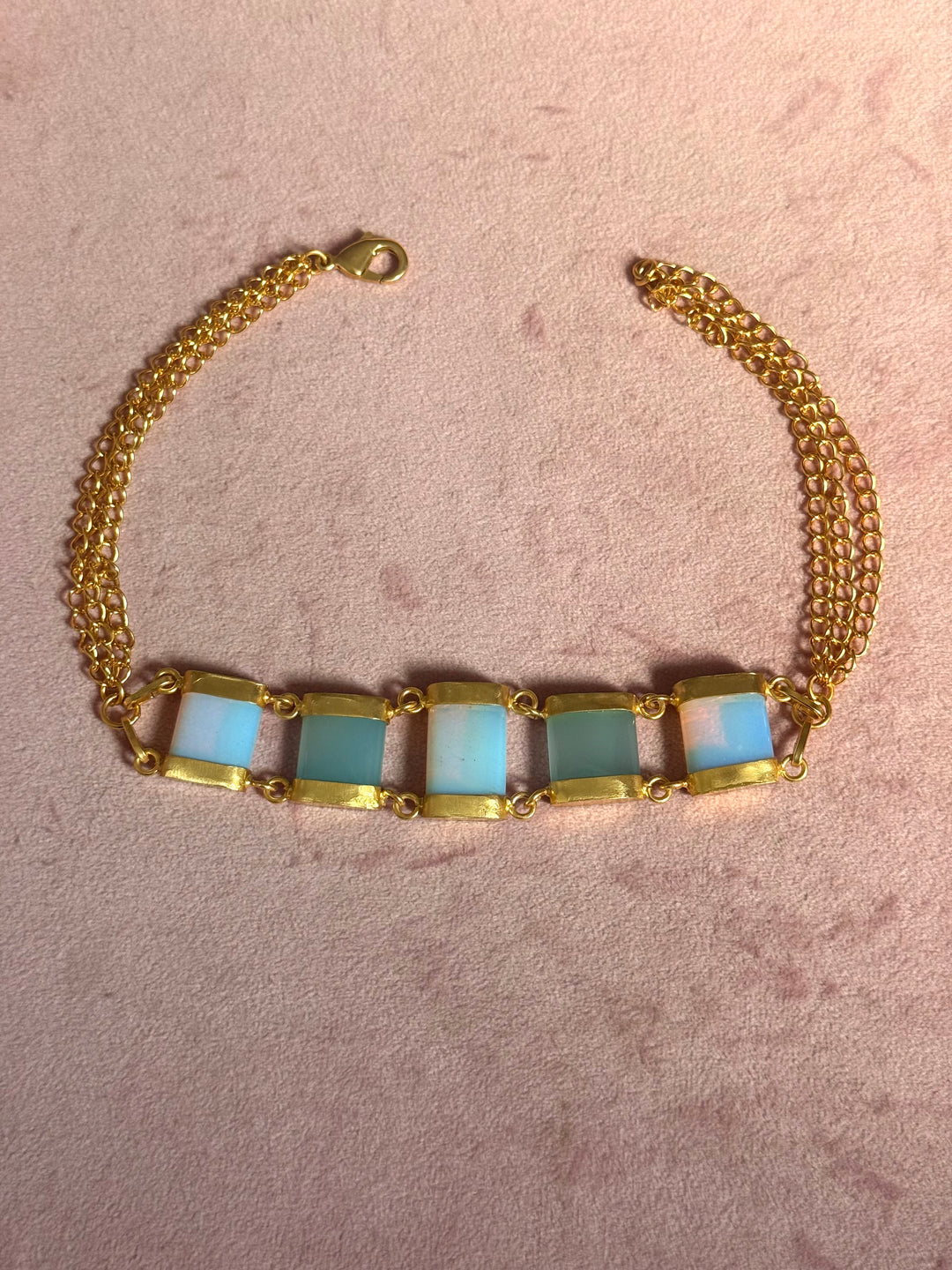 Statement Choker – Gold Brass, Adjustable Necklace