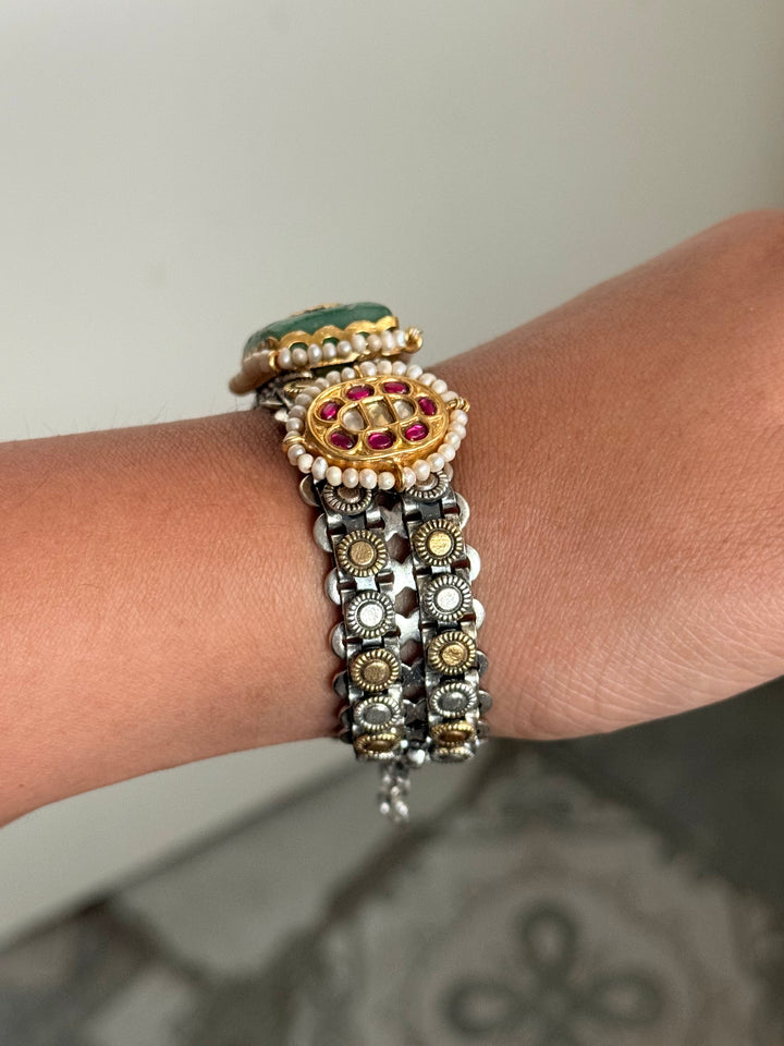 Handmade Vintage Victorian 925 Silver Bracelet